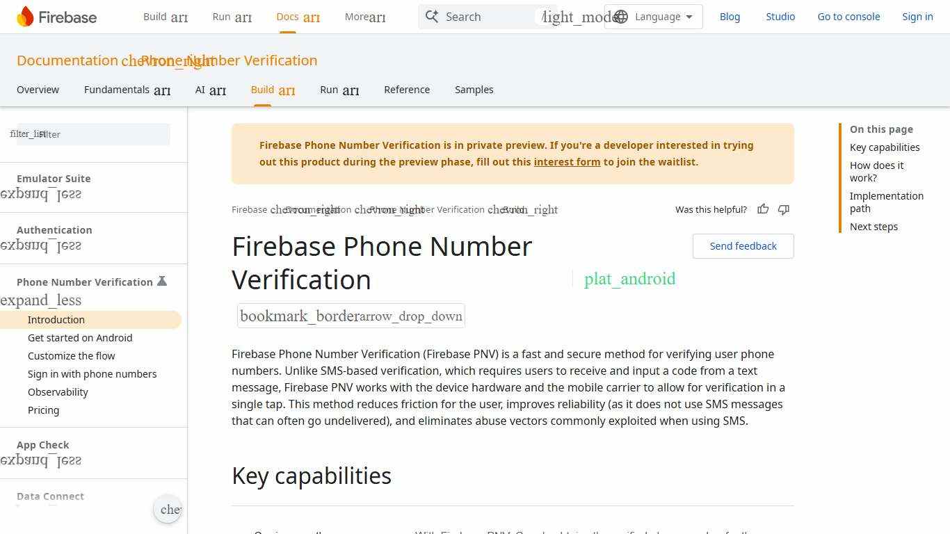 Firebase Phone Number Verification