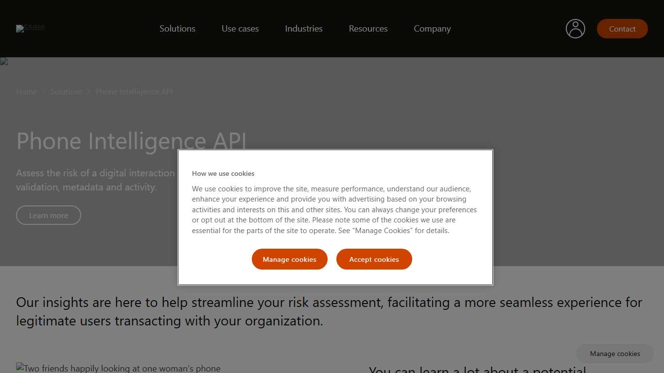 Assess Customer Risk with a Single Phone Number - Ekata, a Mastercard Company